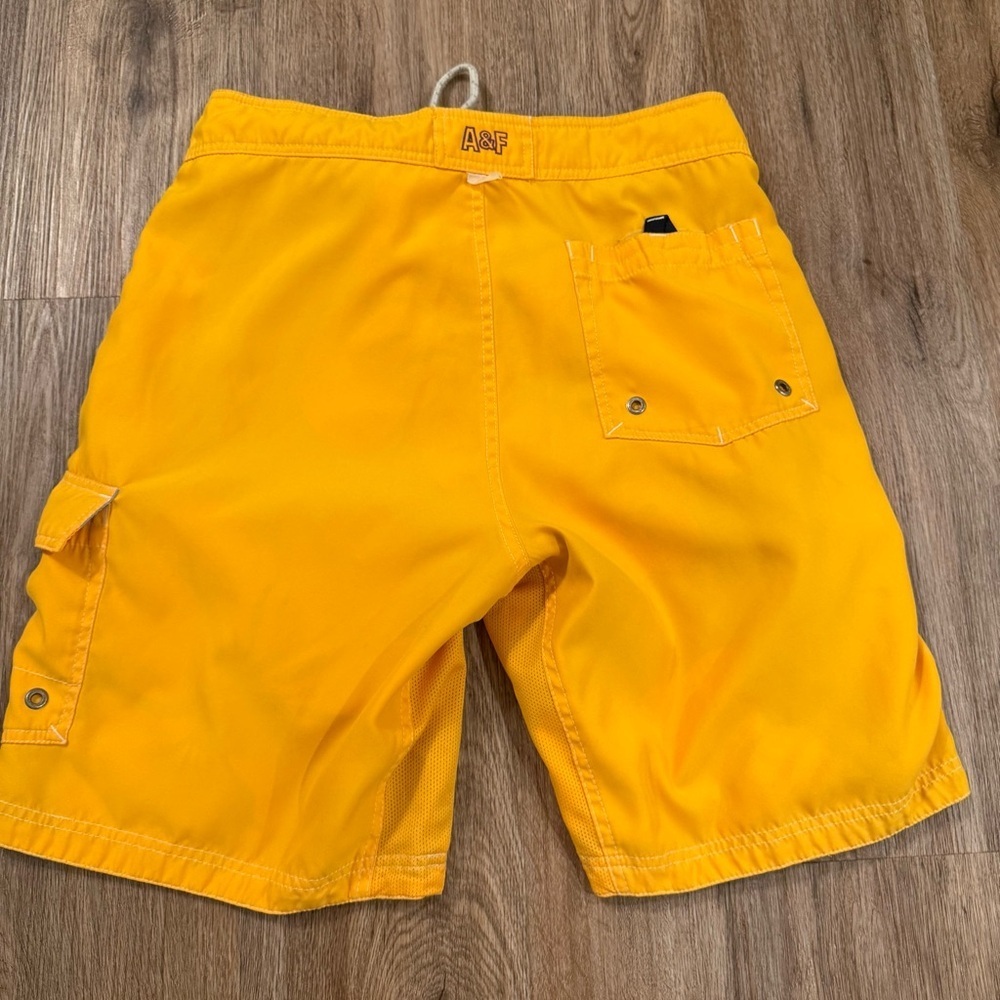 VTG Y2K Abercrombie Fitch Swim Trunks Reversible Floral Preppy Beach Surf Sz 36 - Picture 5 of 8